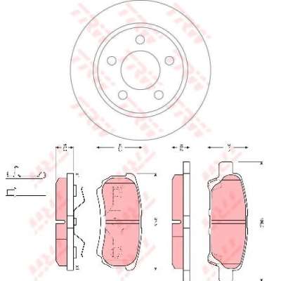 Комплект задних тормозных дисков и колодок Mazda 3 (BK)
